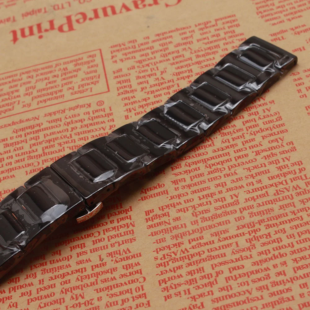 14 16 18 20 22 мм черный Керамика Ремешок Смотреть Band ремни часы аксессуары польский Fit Шестерни S2 S3 классический Frontier мужчин