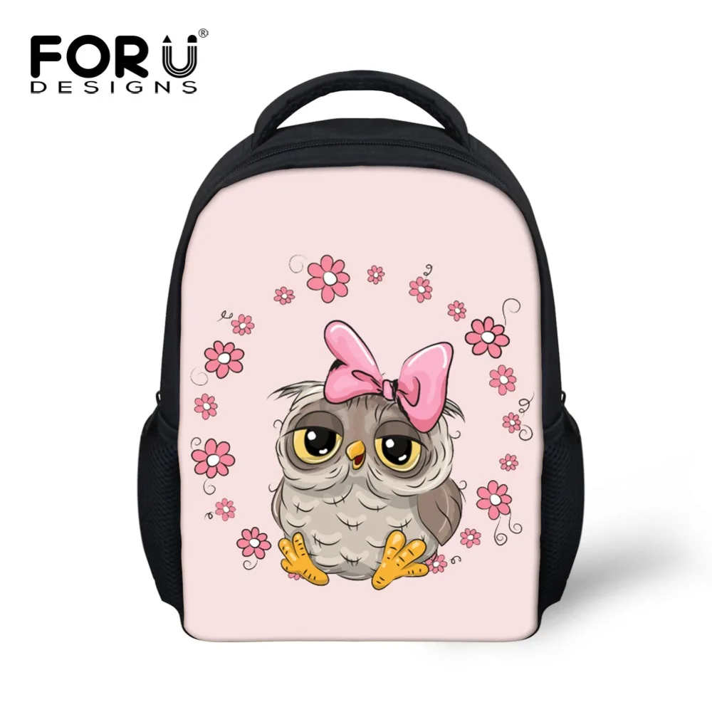 FORUDESIGNS/милый детский школьный рюкзак с принтом Совы модный для маленьких девочек