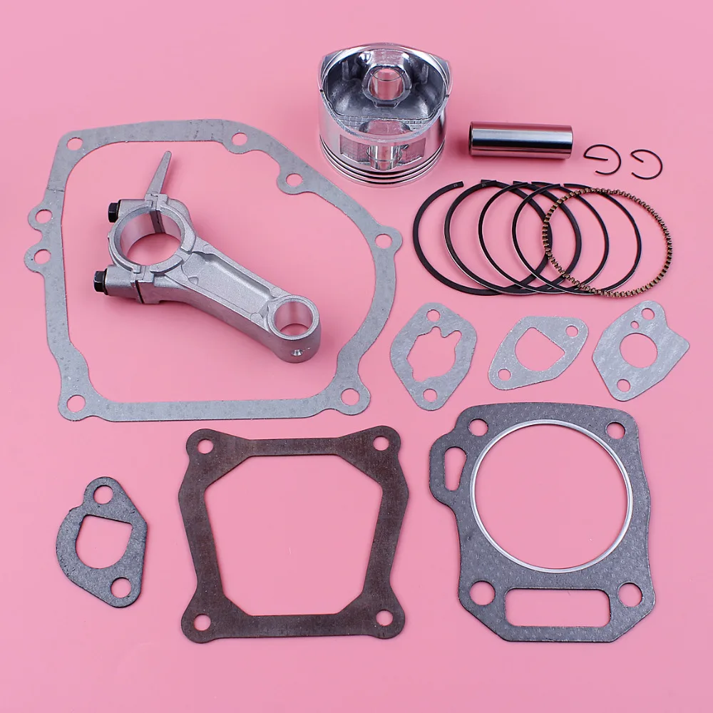Connecting Rod 68mm Piston Ring Full Gasket Kit For Honda GX160 5.5HP GX 160 Engine Motor Lawn Mower Spare Part Connecting Rod 68mm Piston Ring Full Gasket Kit For Honda GX160 5.5HP GX 160 Engine Motor Lawn Mower Spare Part