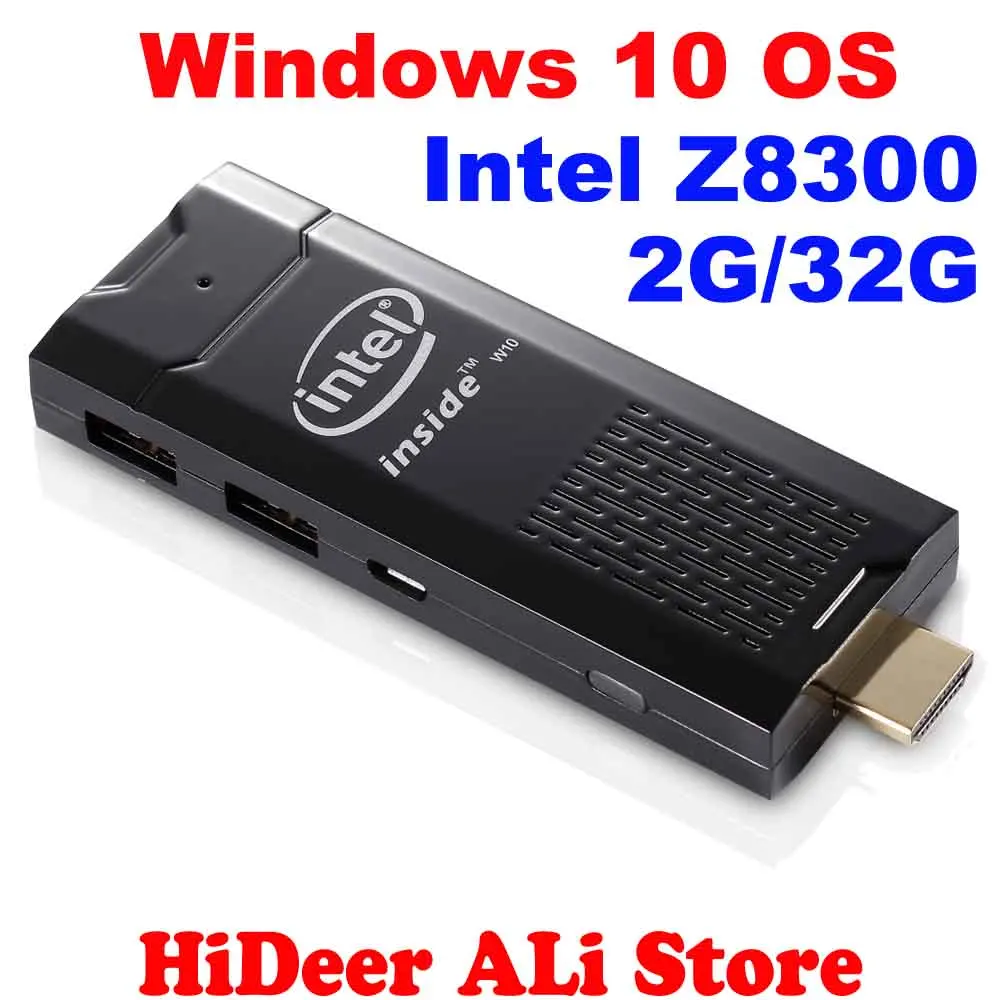 USB3.0 2 ГБ 32 Wi Fi Bluetooth Окна 10 Мини ПК Z8300 Quad Core Компьютер палка Вентилятор охлаждения