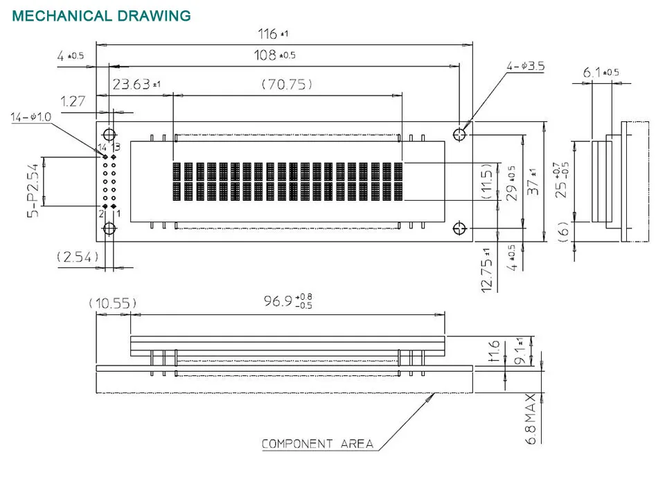 2002 20X2 202 серийный IIC igc VFD экран модульная ЖК-панель для Arduino