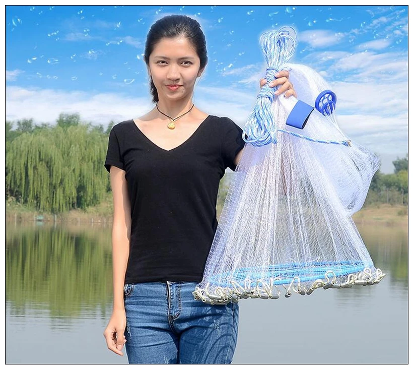 Сеть рыболовная Finefish 2 4 7 м с кольцом|Рыболовная сеть| |