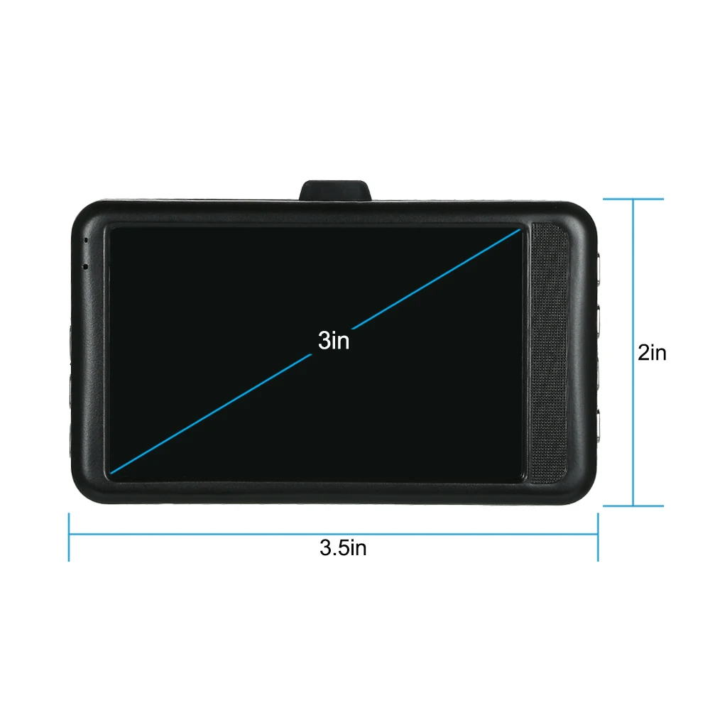 KKMOON 3 в тире камера Автомобильный видеорегистратор lcd FHD 1080P видеокамера детектор движения/циклическая запись