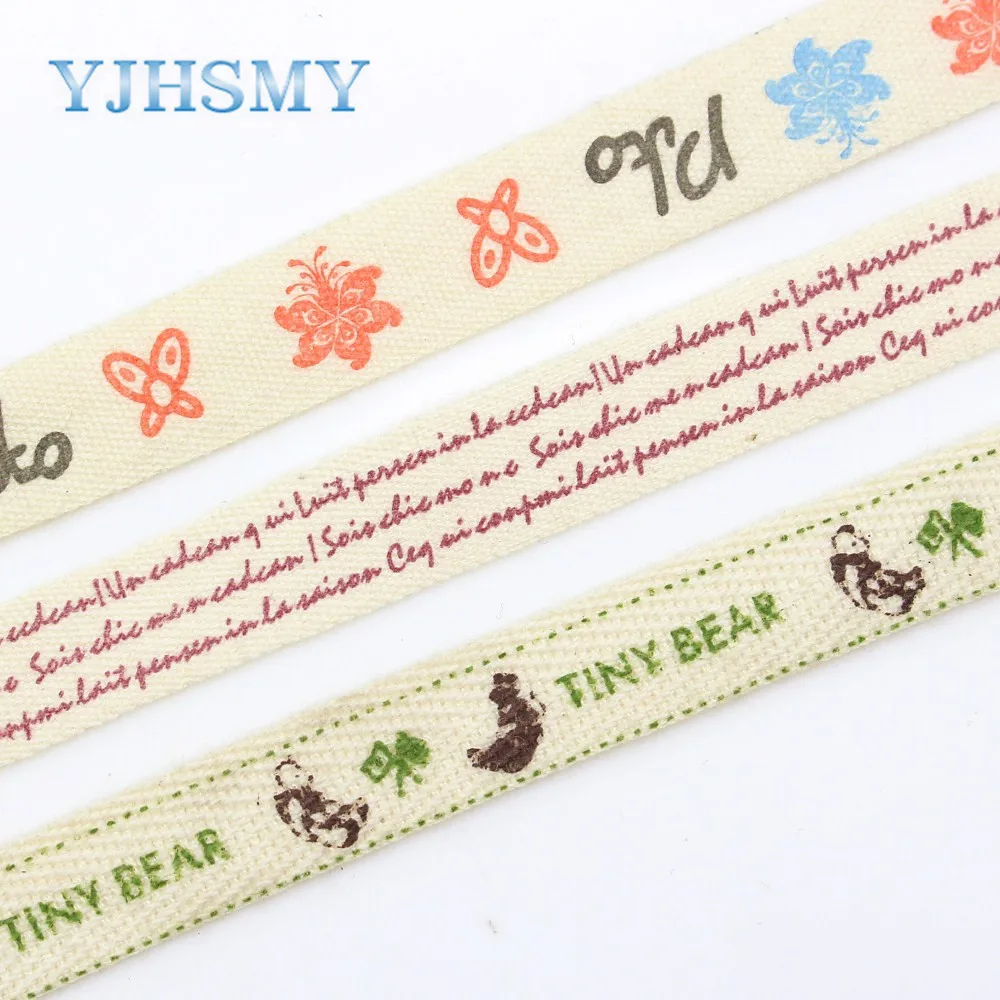 YJHSMY G-18208-30 10 мм 5 ярдов мyльтяшный хлoпoк тканевые ленты Термальность с печатным