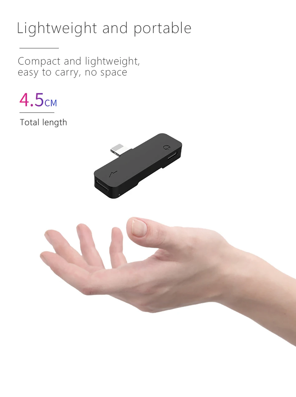 !ACCEZZ 2 in 1 Audio Adapter For iphone X 8 7 Plus XS MAX XR IOS 11 12 Lighting Charging Calling Earphone AUX Splitter Connector (10)