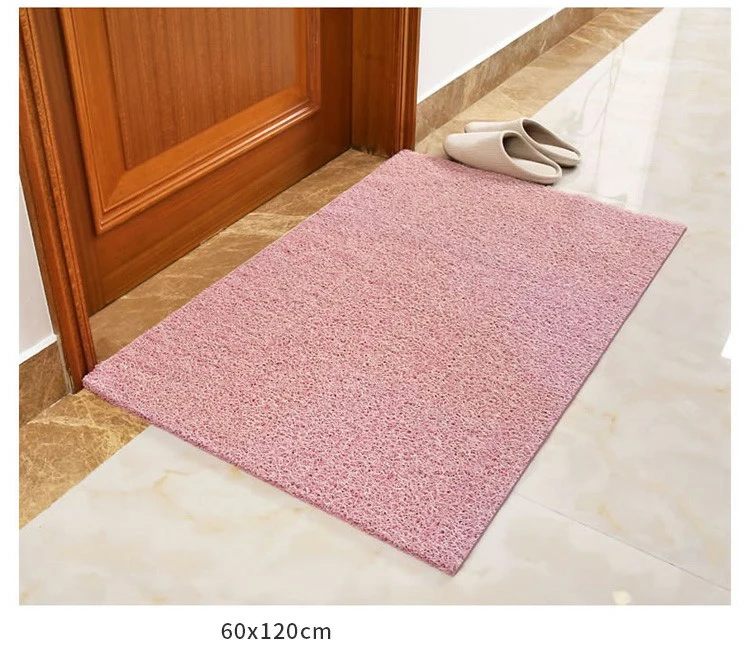 ПВХ шелковая петля пыленепроницаемый коврик для ног коврик для двери простой сплошной цвет ванная комната коврик скребок для обуви для входной двери вход снаружи дверной коврик
