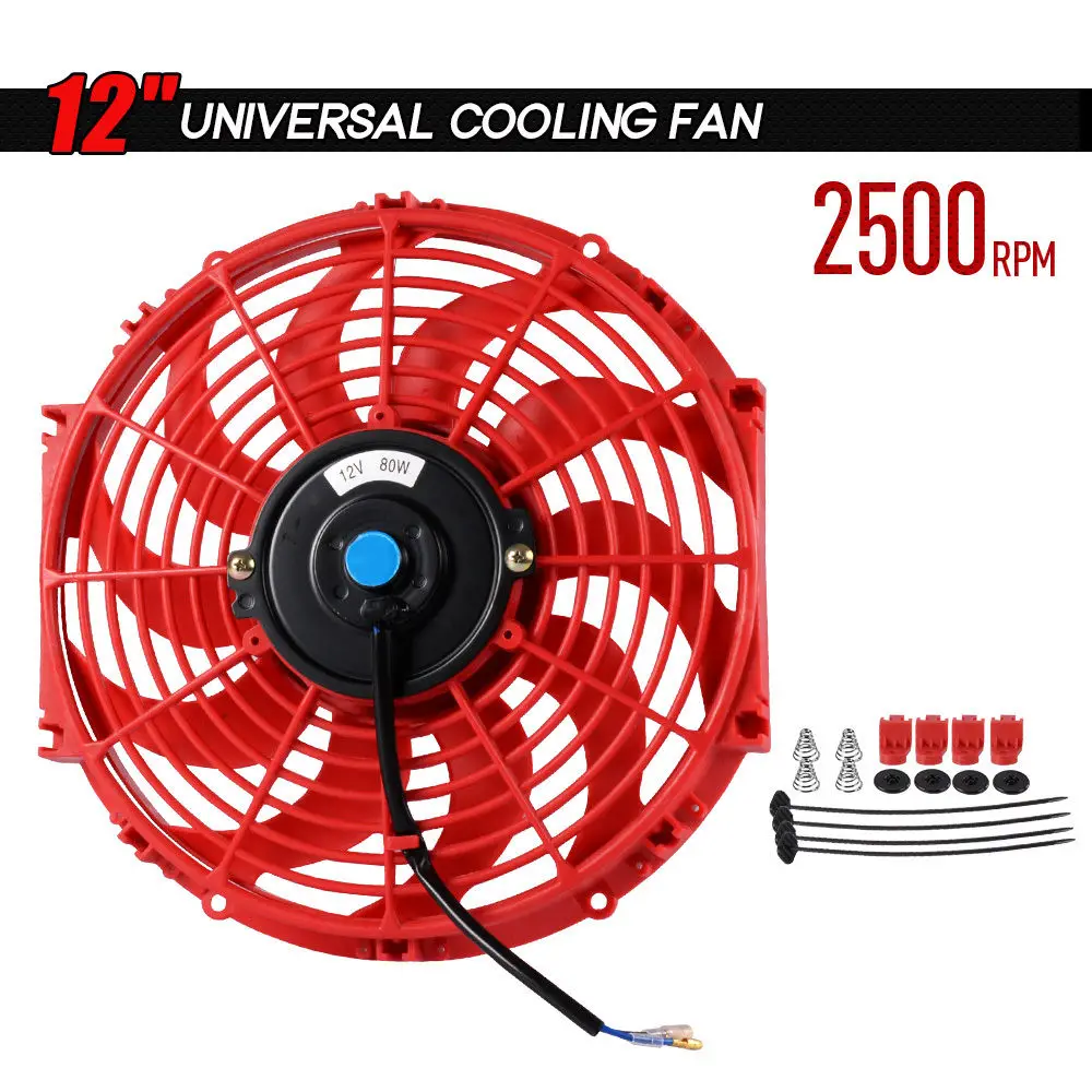 

US Shipping 12" Universal 12V Slim Pull Push Racing Electric Radiator Engine Cooling Fan