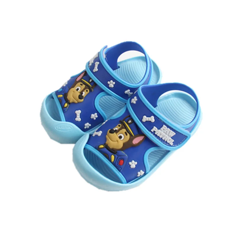 PAW PATROL/ летняя детская обувь; удобные мягкие детские сандалии для мальчиков и девочек; пляжная нескользящая обувь; детские сандалии - Цвет: Light blue