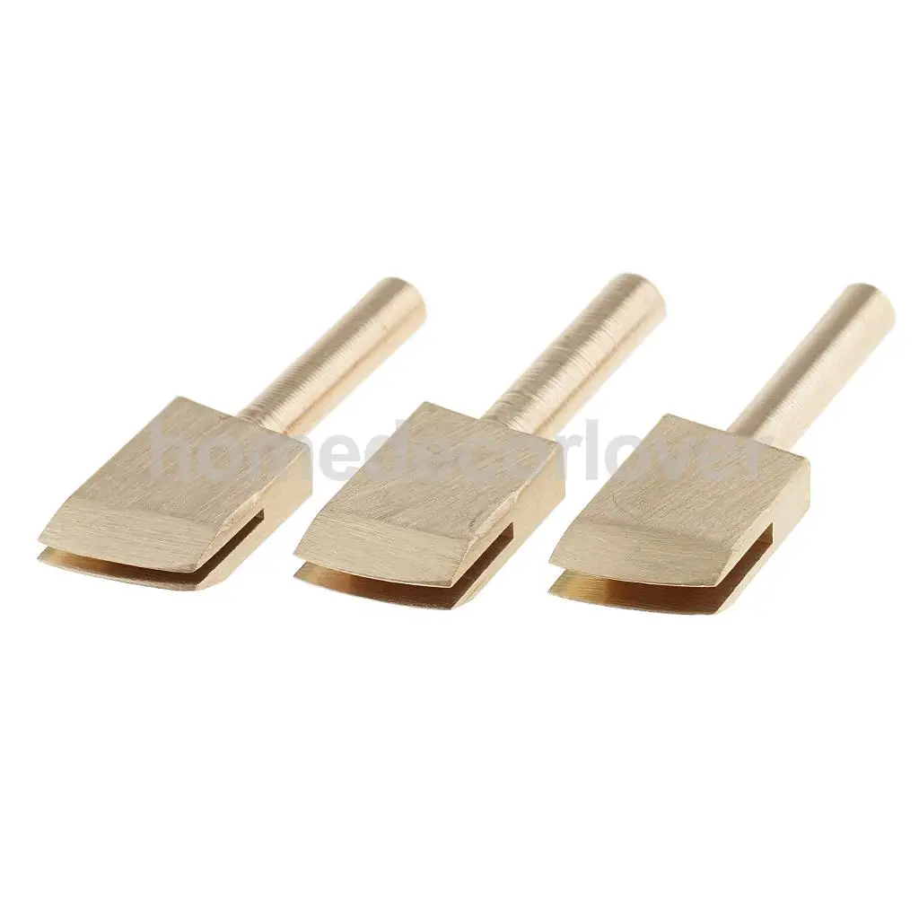 3pcs Brass Leather Solder Iron Tip Burn Edge Decorate for DIY Leather