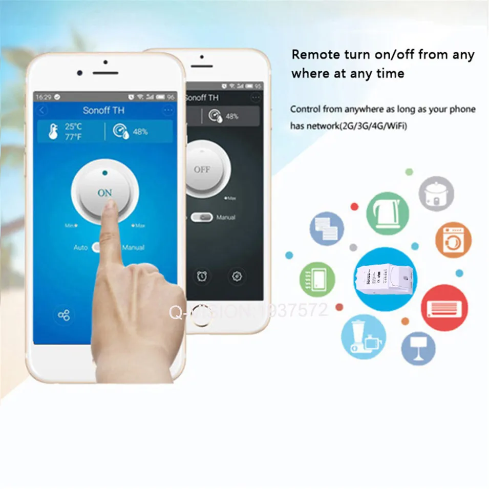 Смарт выключатель Sonoff TH 10A с Wi Fi и функцией таймера|timing|timing controllertiming switch |