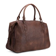 ROCKCOW Винтажный стиль растительного дубления кожаная дорожная сумка, вещевой мешок, Weekender сумка, сумка 9029