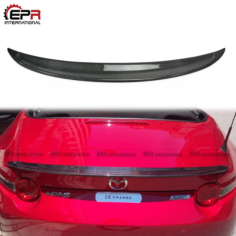 

Carbon Fiber Rear Trunk Spoiler Wing Lip RF LMS Style Duckbill Spoiler For Mazda MX5 Miata ND