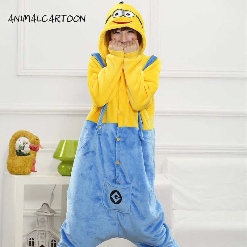 

ANIMALCARTOON 2019 New Flannel Onesies Milk Dad Little Animal Cartoon Animals Fall and Winter Warm and Comfortable Pajamas Sets
