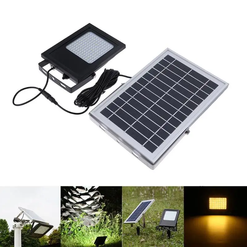 Beste IP65 Waterdichte Solar LED Licht 120 Leds Zonne energie Panel Flood Light Night Sensor Outdoor Tuin Landschap Schijnwerpers Lamp