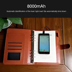 Высокое качество 8000 мАч Мощность банк многофункциональное зарядное устройство с Сумка для ноутбука Функция дизайн для IOS Android-смартфон