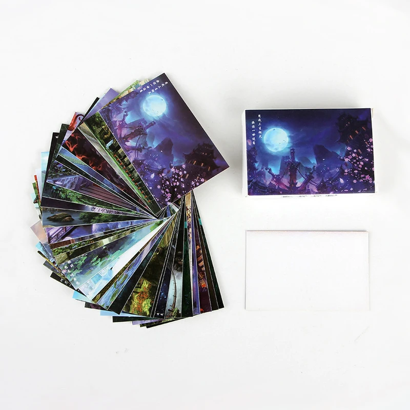 28 pcs/box Fantastic city creative lomo cards message small card Christmas birthday gift card holiday universal