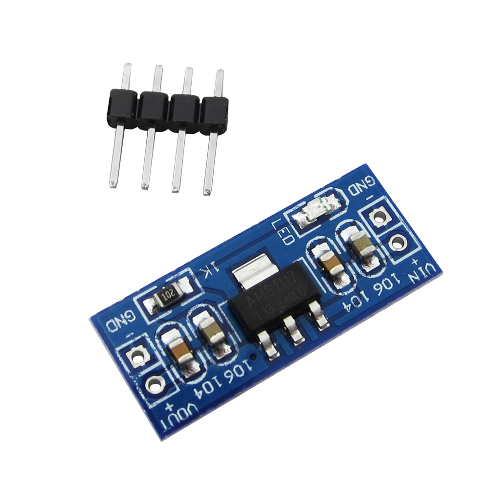 

5PCS/LOT AMS1117 4.5-7V turn 3.3V DC-DC Step down Power Supply Module Raspberry pi