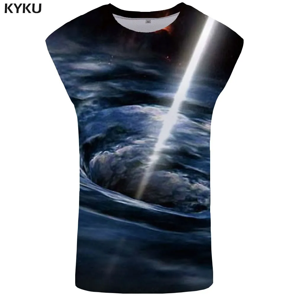 Tank Top 10 KYKU Galaxy Space Tank Топ для мужчин Vortex s Бодибилдинг Черная майка Nebula Stringer Harajuku Singlet мужская майка - Цвет: Tank Top 10