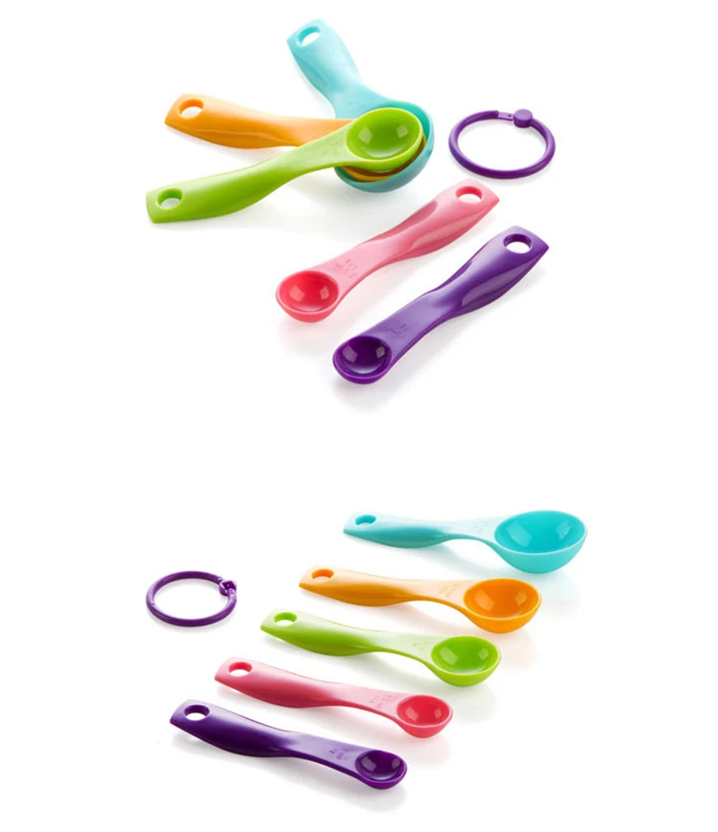 LIYIMEGN 5pcs set Measuring Spoons Colorful Measure Spoon Super Useful Sugar Cake Baking Spoon Kitchen Scale B4