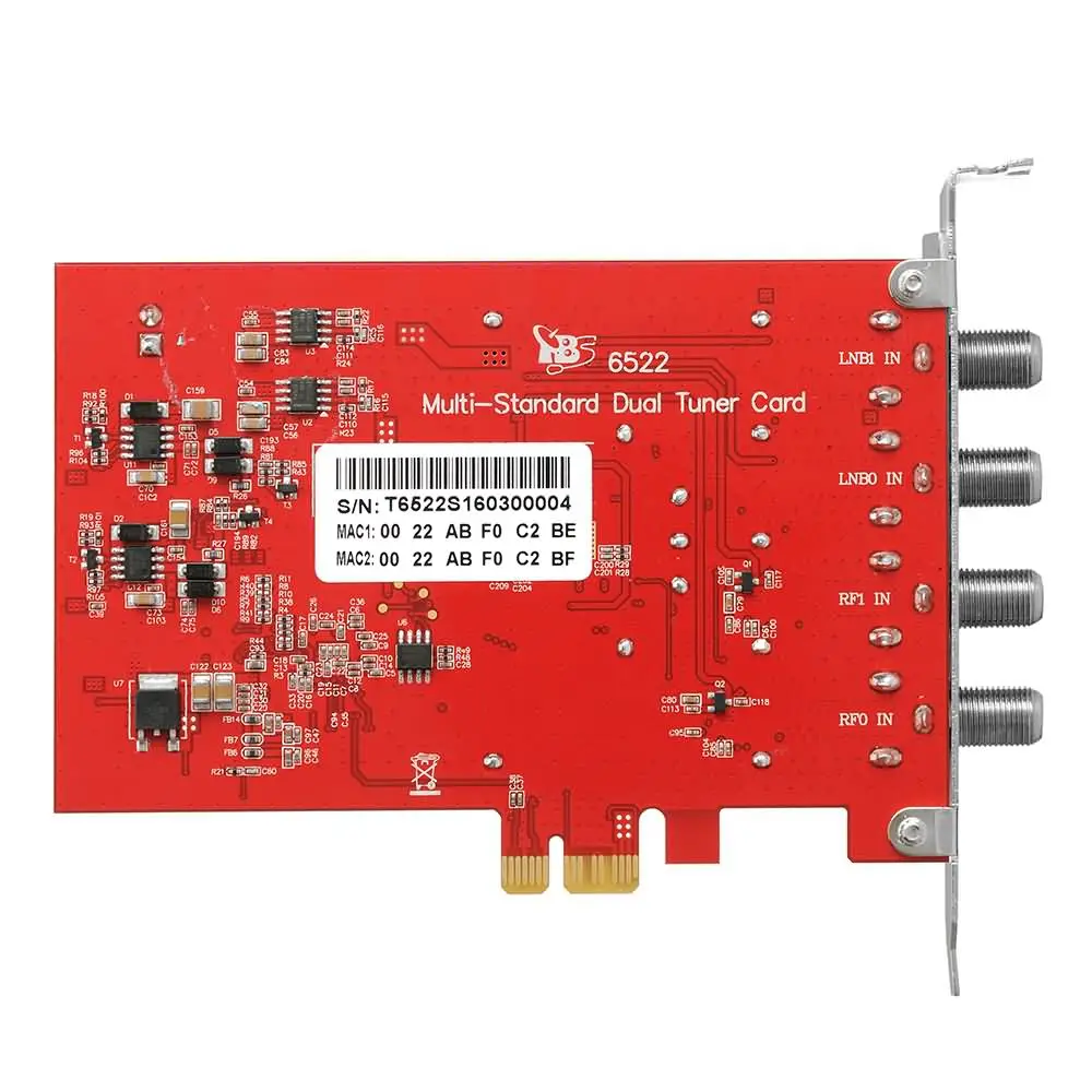 TBS6522 мульти-стандартный двойной тюнер PCI-e карта DVB-S DVB-S2 несколько цифровых ТВ стандартов DVB-S2X/S2/S/T2/T/C2/C/ISDB-T