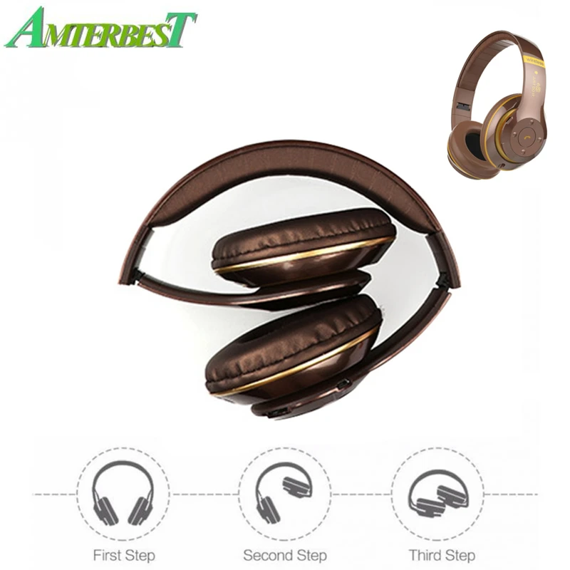 

AMTERBEST V30 Bluetooth Headphone Over-Ear Wired Wireless Headphones Foldable Bluetooth 4.2 Stereo Headset with Mic for Phones