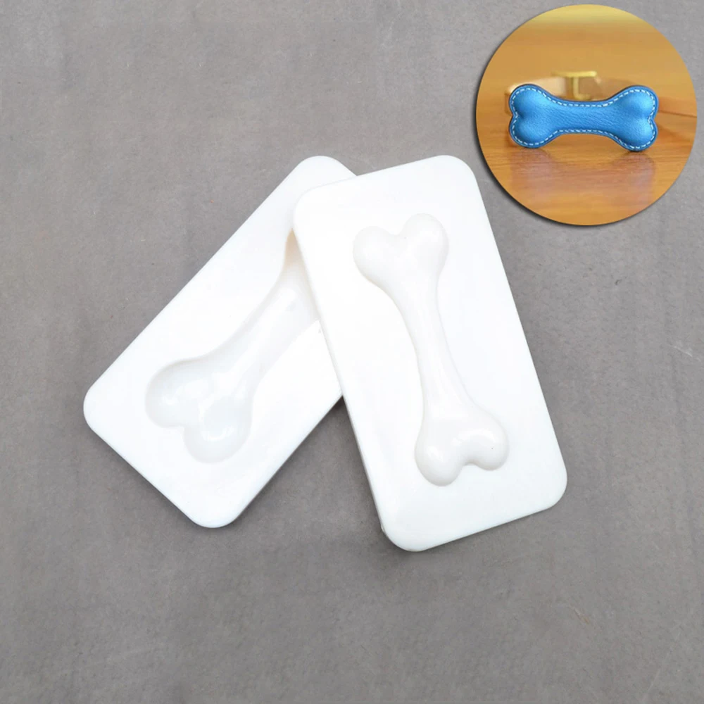 DIY leather dog bone shape modeling fixed plastic nylon mould 15x85mm