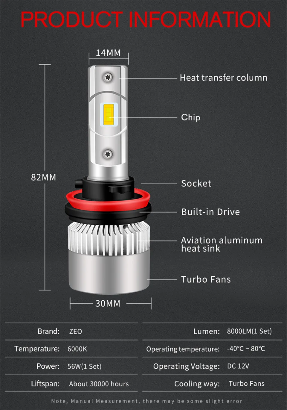 TC-X фар автомобиля H7 H4 LED H8 H11 HB3 9005 Диодная лампочка для авто HB4 9006 H1 H3 H13 9004 9007 свет лампы для автомобилей 6000 К avtolamp