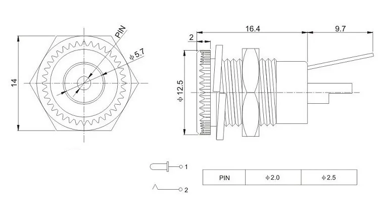 1 шт. Женский Разъем питания постоянного тока 5 мм x 2 10 А 30 в|connector fpc|jack shoulderconnector