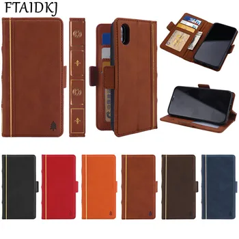 

FTAIDKJ PU Leather Book Flip Kickstand Case For iPhone XS Max XR Wallet Stand Cover For iPhone X 10 7 6 6S 8 Plus 5 5S SE Coque