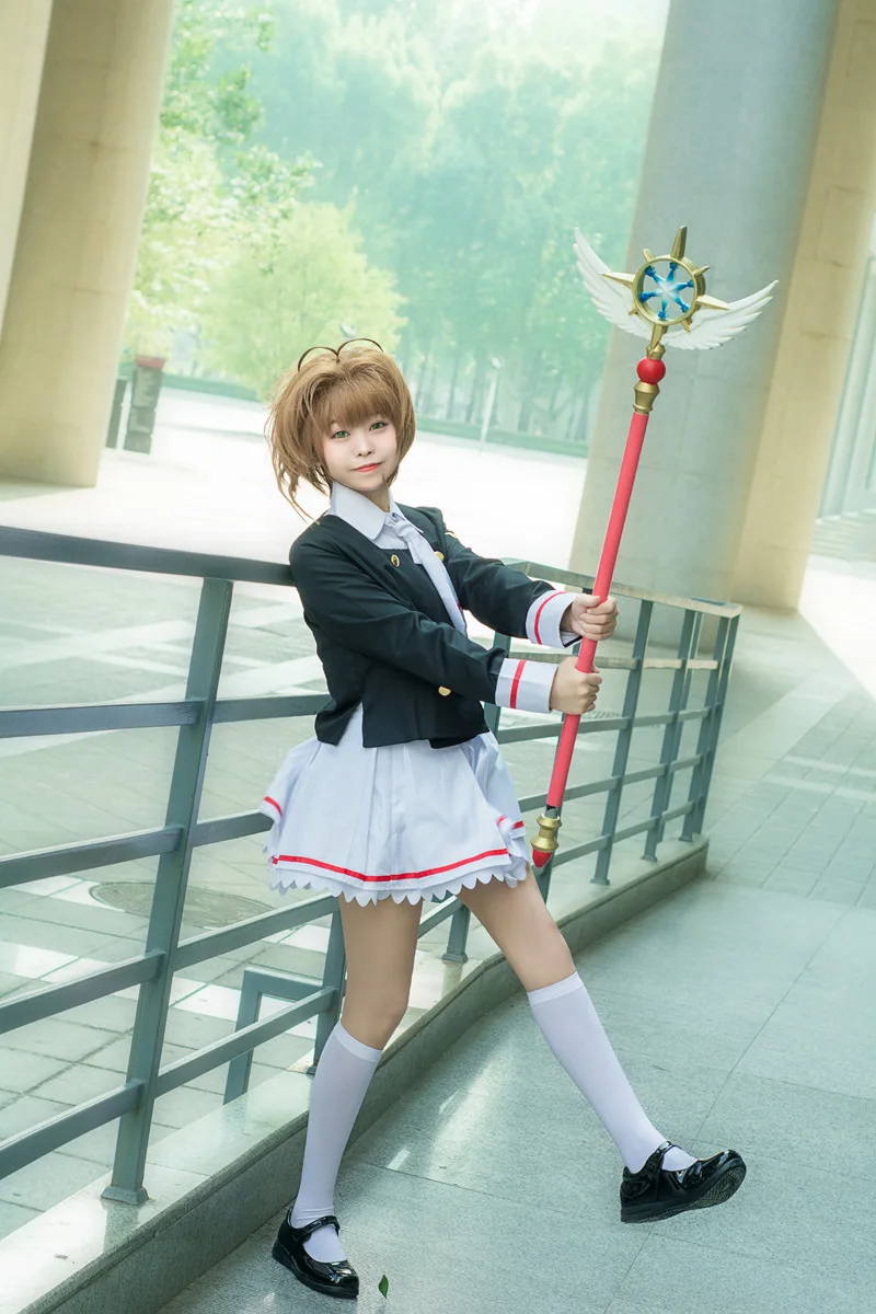 2018 Cardcaptor Sakura Card Captor школьная форма аниме косплей костюм для женщин Хэллоуин| |