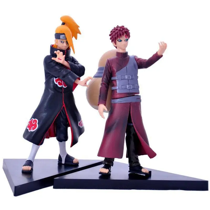 

Anime Naruto PVC Action Figure Toys 18cm Deidara Gaara 2pcs/set For Decoration Collection Gift Free Shipping