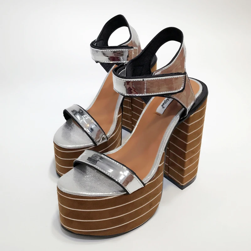 

Zapatos Mujer Tacon Gold/Sliver Gladiator Sandals Women High Heels Sandals Platform Shoes Summer Punk Ladies High Heels