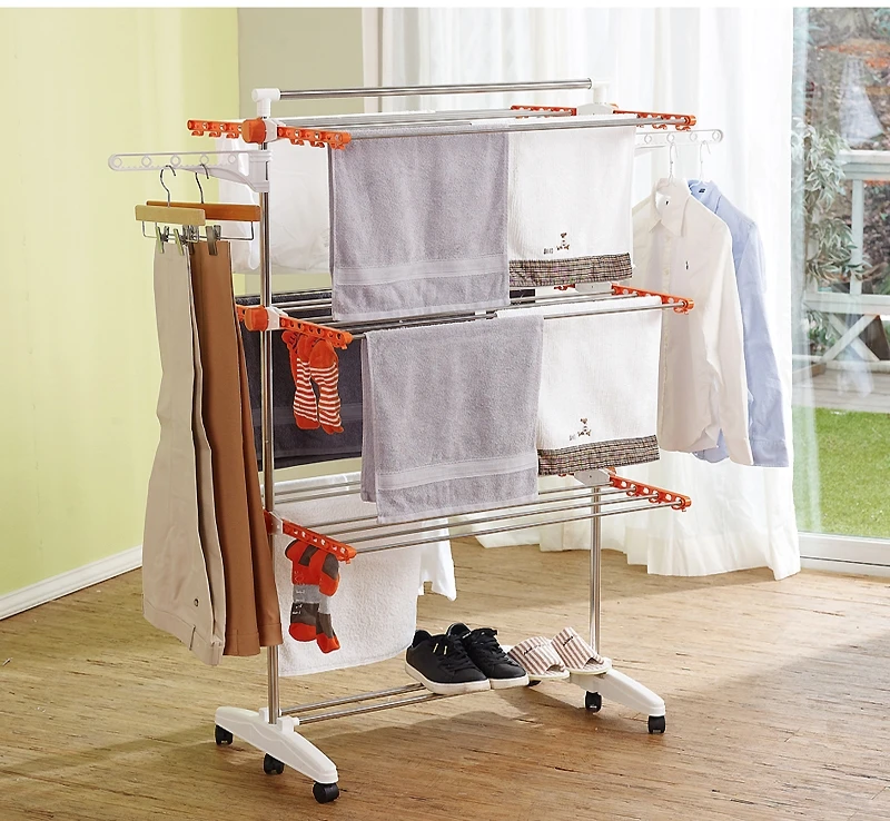 Racks Floor telescopic stainless steel lift mobile airfoil indoor