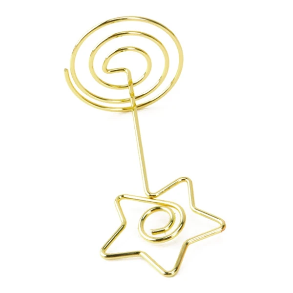 

Place Card Holder Gold Table Number Stand Wire Photo Holder Clips Picture ID Card Paper Note Memo Holder Clips for Wedding Par