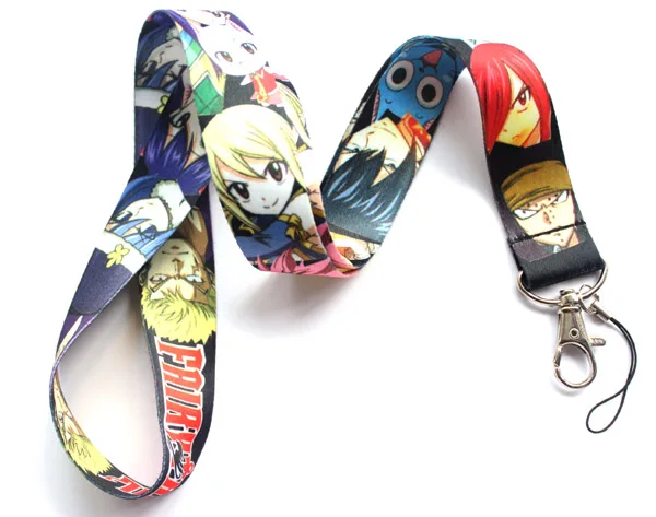 Один горячий аниме Фея хвост Doraemon ключ lanyards id значок держатель брелок шеи ремни для мобильного телефона#61202