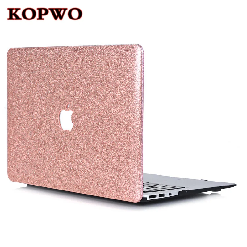 KOPWO Laptop Replace Protective Case for Apple Macbook Air Pro 11 12 13 15 Inch Retina Notebook Hollow Out Logo PU Leather Cover