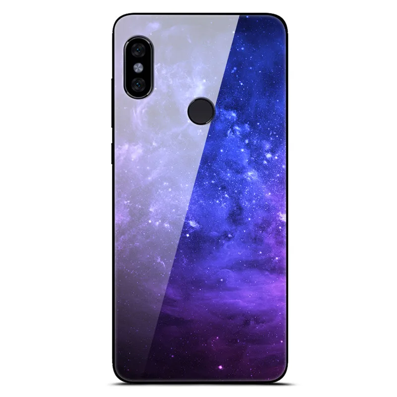 Чехол для Xiaomi Redmi S2 закаленное стекло чехол накладка с планетами космосом