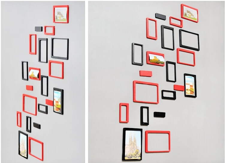 10 pc/set tv backdrop foto stiker dinding kayu foto wallpaper