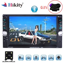 Hikity 2DIN автомобильный Радио 6,6 «HD плеер MP5 Bluetooth Сенсорный экран цифровой дисплей Мультимедийный USB 2din Авторадио автомобильный резервный монитор