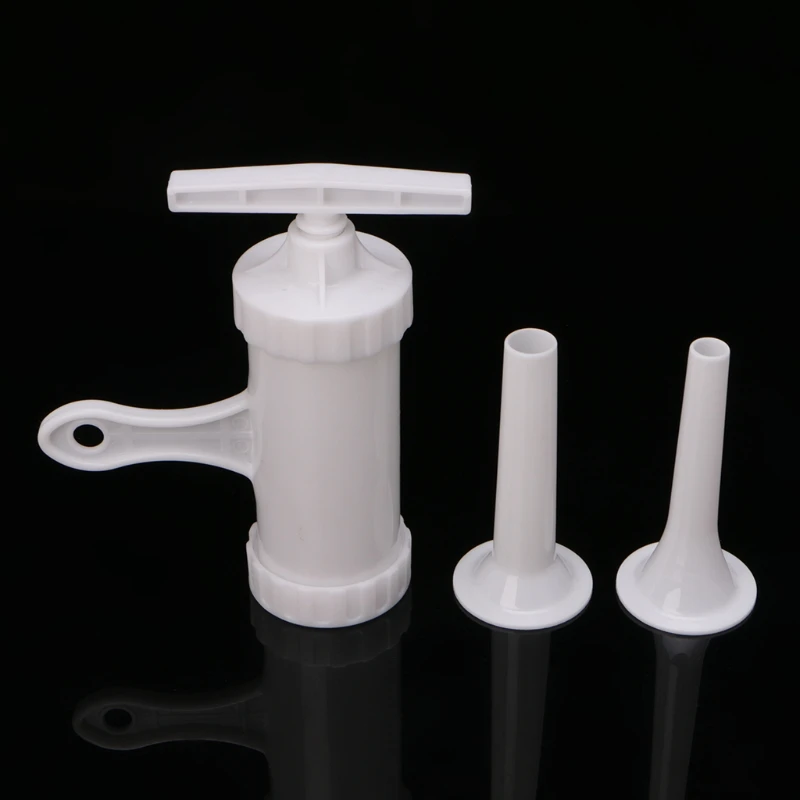 

1 Set Hand Operated Sausage Maker Enema Machin Meat Stuffer Filler Barrel Funnel
