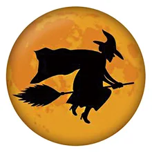 Хэллоуин ведьмы оснастки ювелирные изделия Эмаль 18 мм Оснастки плоские бусины браслет Blessed оснастки Fit Шарм Браслеты для женщин