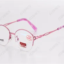 52-17-140 для чтения Пресбиопия очки Для женщин моды половина обод сплав розовый оптическая рецепта линзы очков кадр ZJH310