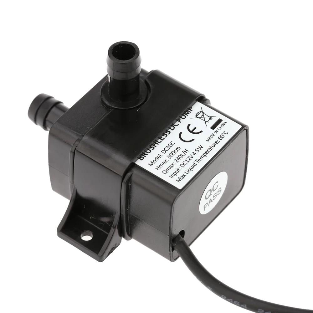 Ultra quiet Mini Water Pump 12V 4.5W Micro Brushless Water Oil Pump