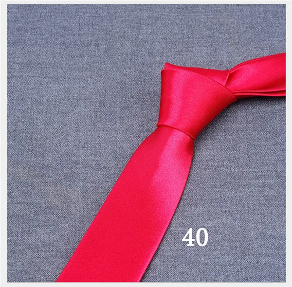 Новое поступление, 8 см, однотонные деловые галстуки ручной работы, роскошные гладкие атласные мужские галстуки, однотонные официальные темно-синие розовые свадебные галстуки - Цвет: 40