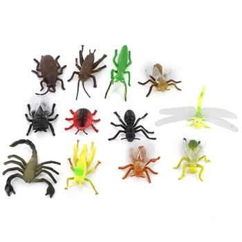 

Plastic PVC Insect Animal Model Children's Toy 12 pcs Colors Game Developmental Toys For Kids Children Cute Kid