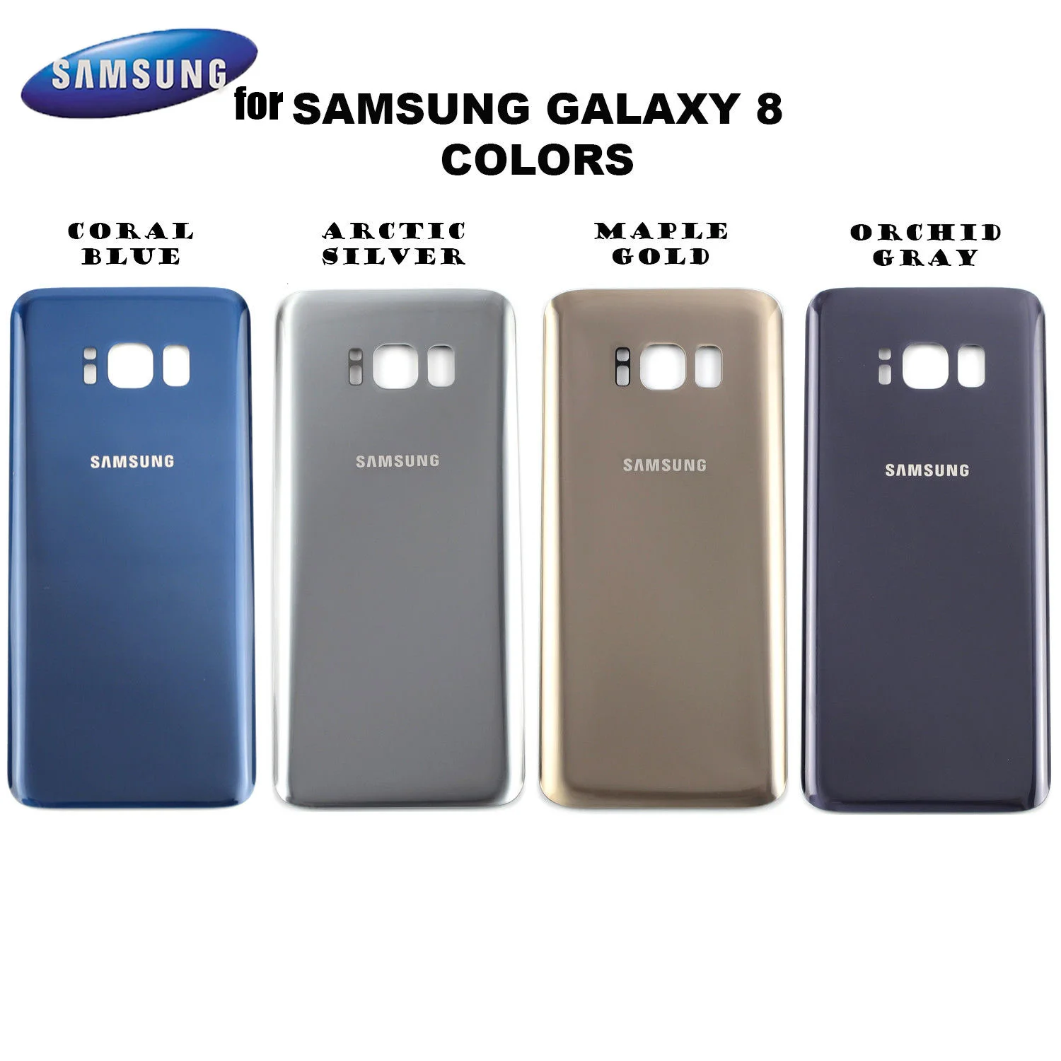 

New Original Glass for SAMSUNG Galaxy S8 S8 Plus G950F G955F Back Battery Cover Door Rear Housing Case Replacement
