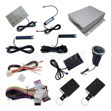 New Upgraded PKE Car Alarm System With Shock Sensor Long Push Button Remote Start Engine Password Entry Remote Open Trunk
