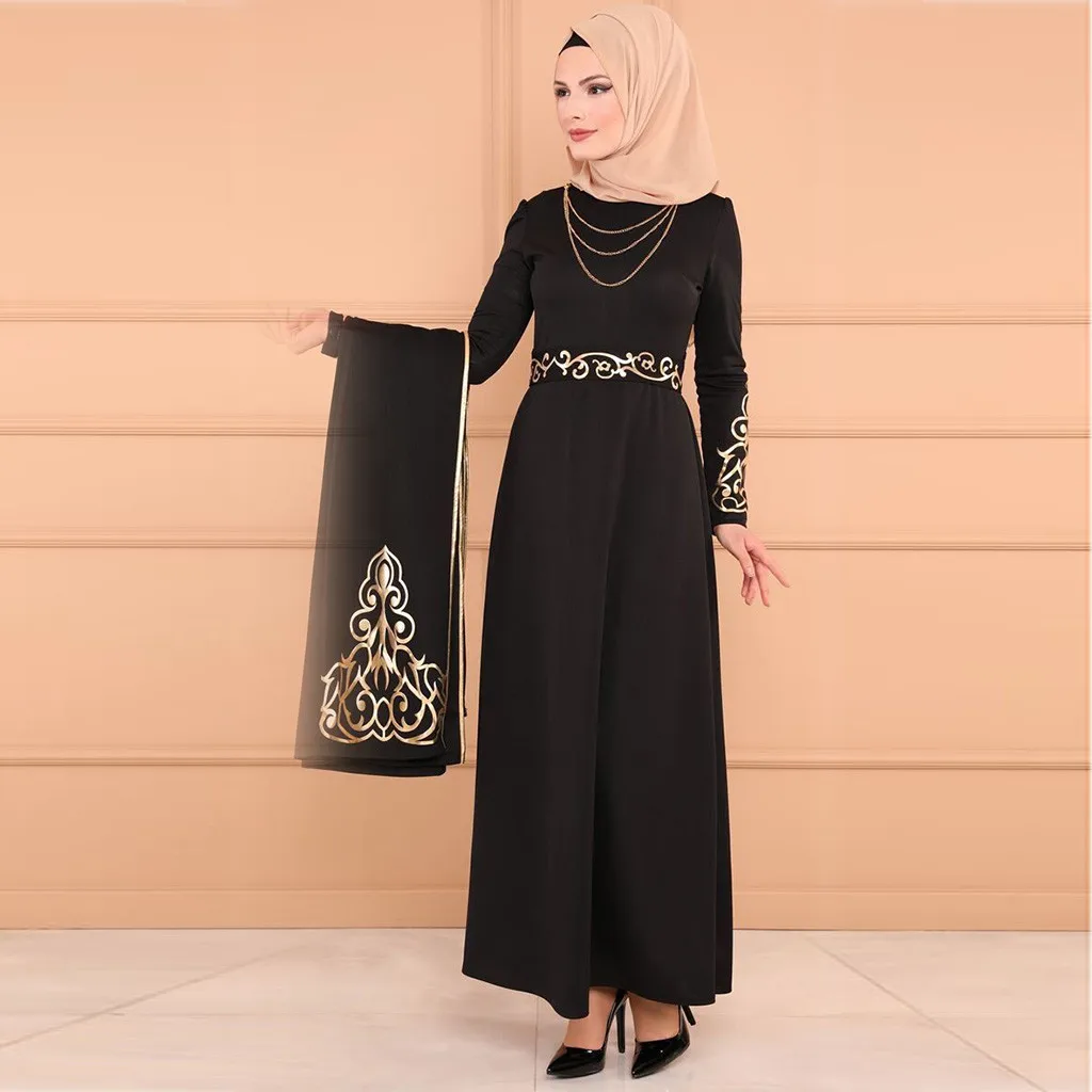 Мусульманское платье, женское платье и халат из 2 предметов, приталенное мусульманское платье для вечеринки