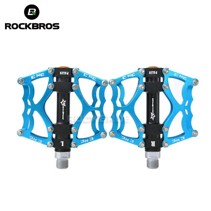 

ROCKBROS New Bike Bicycle Cycle Pedals MTB BMX DH Downhill Aluminum Pedals 9/16" Bearing Flat/Platform Cycling Pedals, 5 Colors
