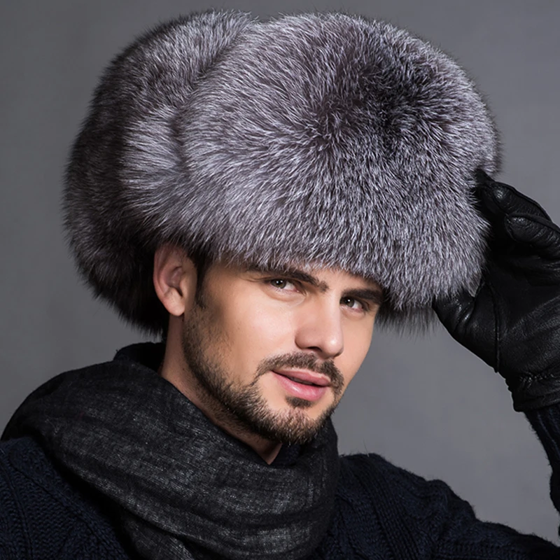 

Winter Caps Mens Fur Hats Raccoon Fur Caps Real Sheepskin Leather No splicing Fur Ear Muff Hats Hot Sell